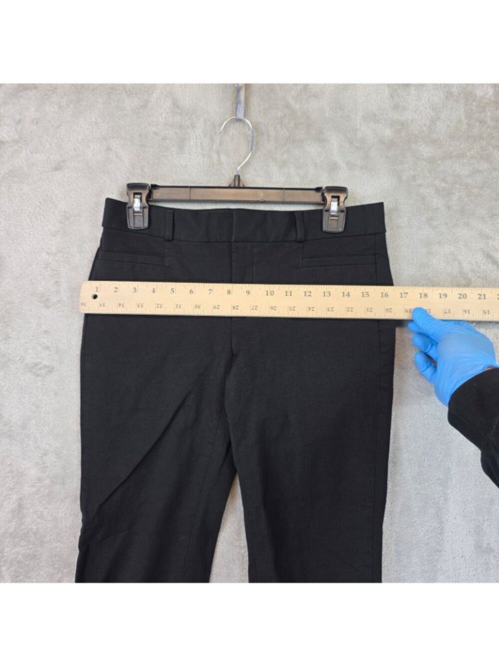 Banana Republic Sloan Dress Pants Womens 4 Black Twill Slim Crop Ankle Stretch - Picture 9 of 11